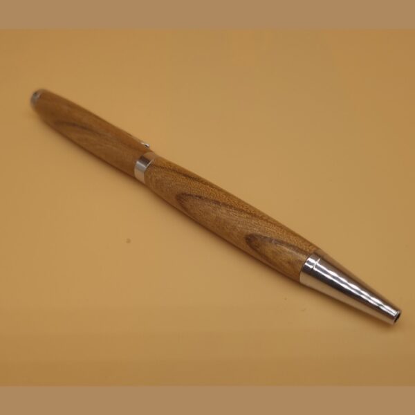 Slimline Elm Wood and Chrome Pen