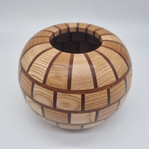 Elm and Mahogany Segmented Vase