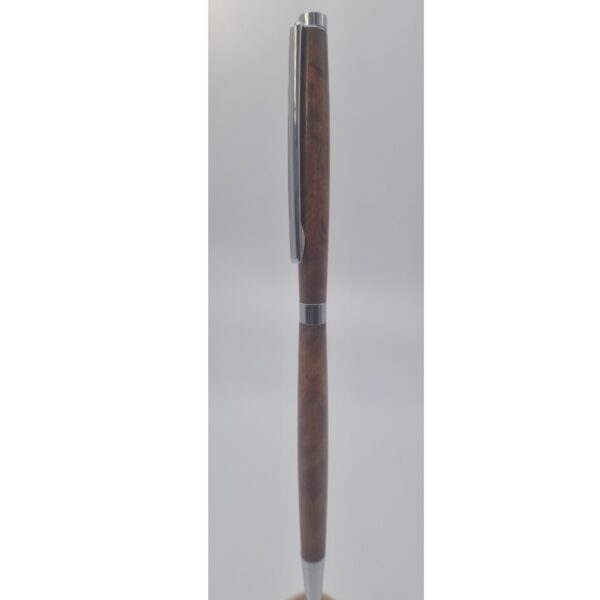 Slimline Elm Burr and Chrome Pen