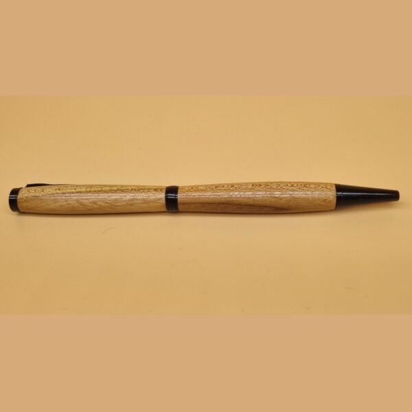 Slimline Elm Wood and Black Pen