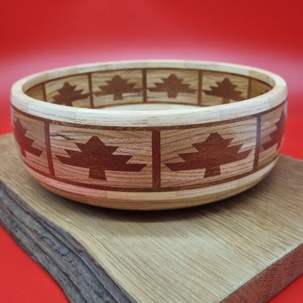 Elm Bowl with Mahogany Tree Design