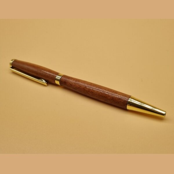 Slimline Mahogany and Gold Pen