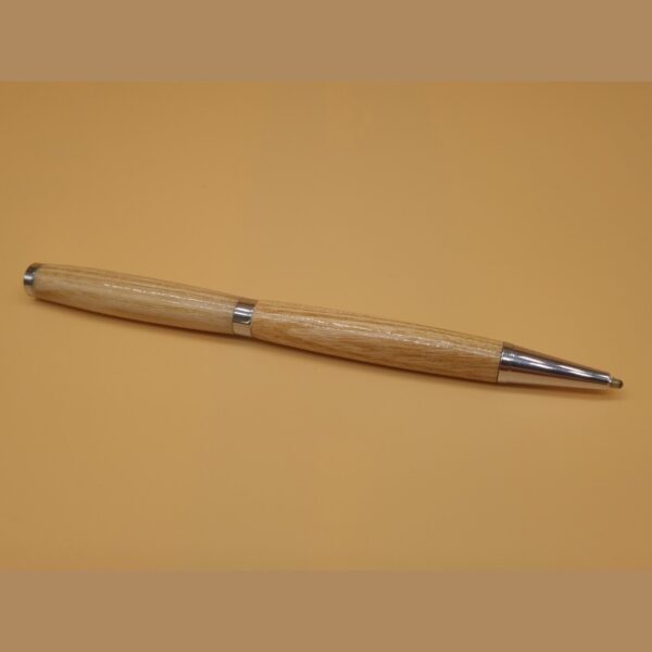 Slimline Ash Wood and Chrome Pen