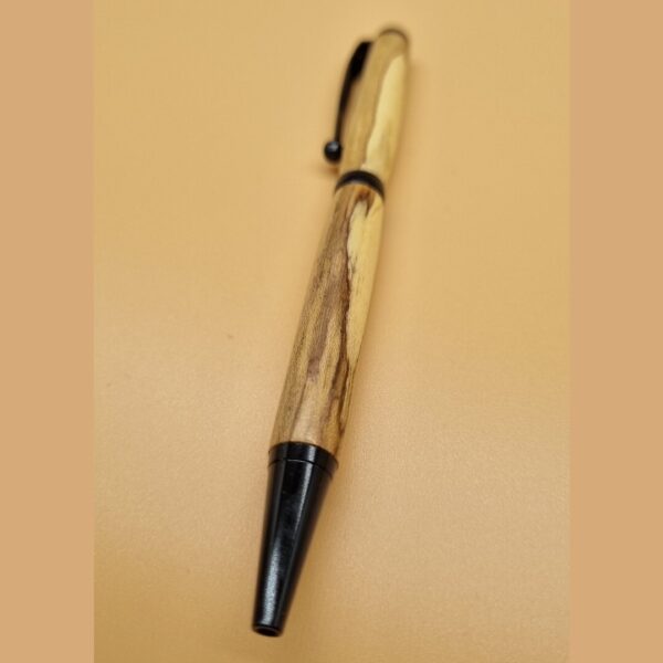Slimline Spalted Holly and Black Pen