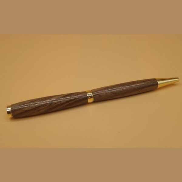 Slimline Black Walnut and Gold Pen III