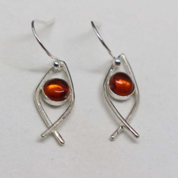 Amber Fish Earrings