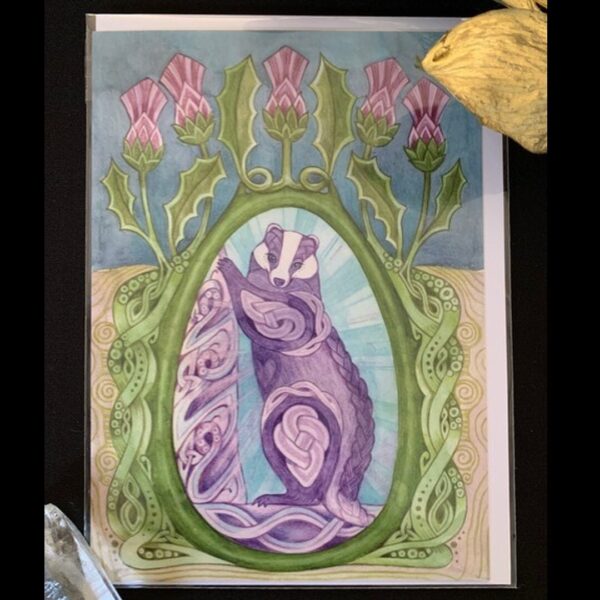 Celtic Badger Card