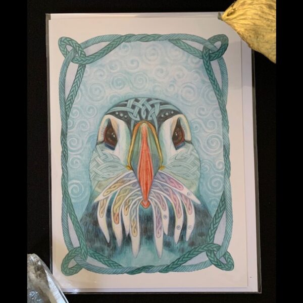 Celtic Puffin Card