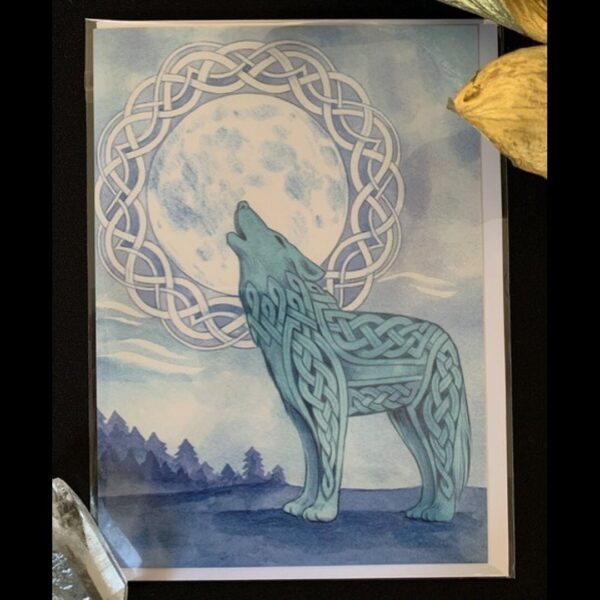 Celtic Wolf Card