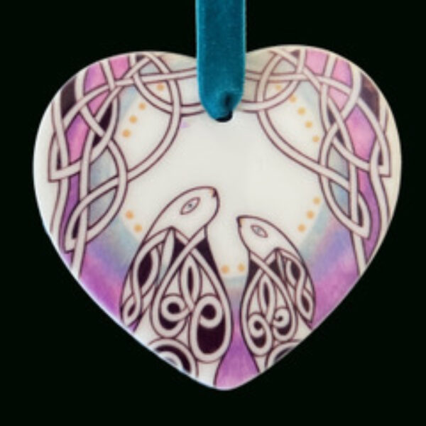 Gazing Hares Heart Hanger