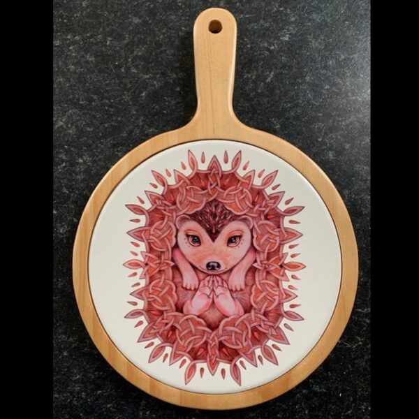 Celtic Hedgehog Wooden Cheeseboard