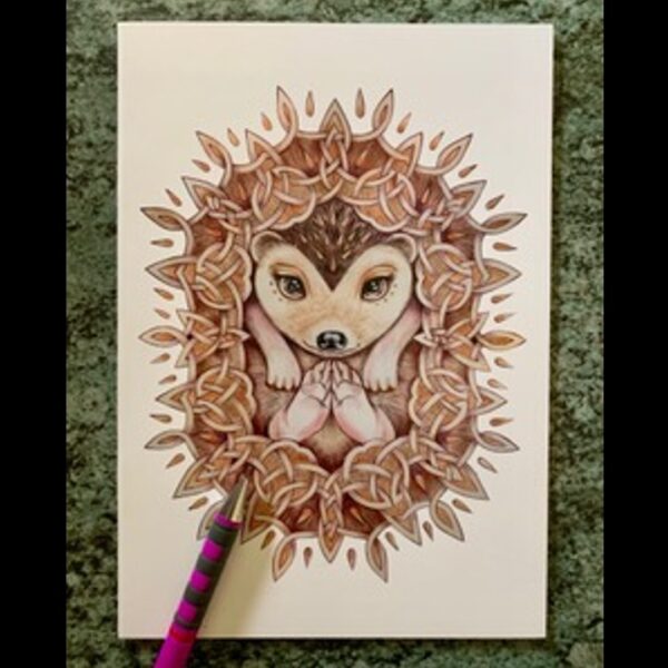 Celtic Hedgehog A5 Sketchbook
