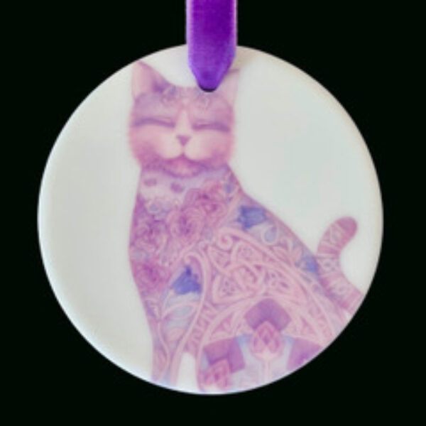 Celtic Purple Cat Hanger