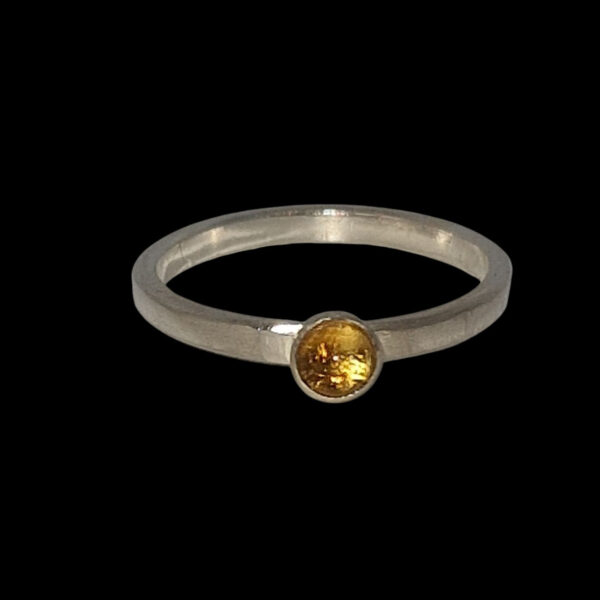 Citrine in Silver Ring