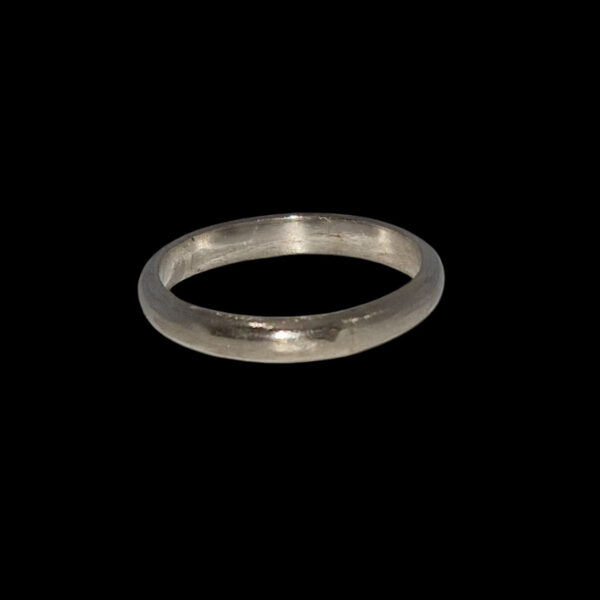 D Shaped Silver Band