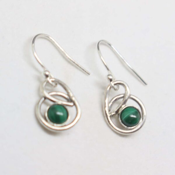 Malachite Knots Earrings