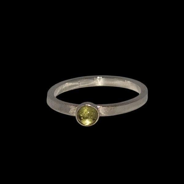 Peridot in Silver Ring
