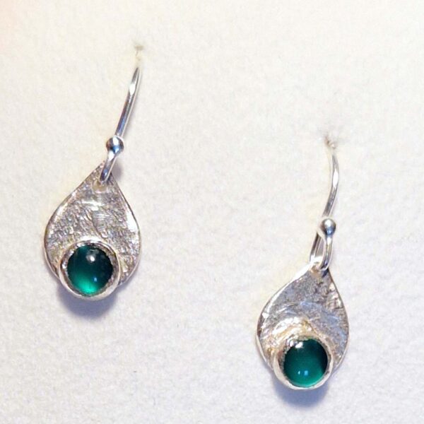 Green Depths Dangly Earrings