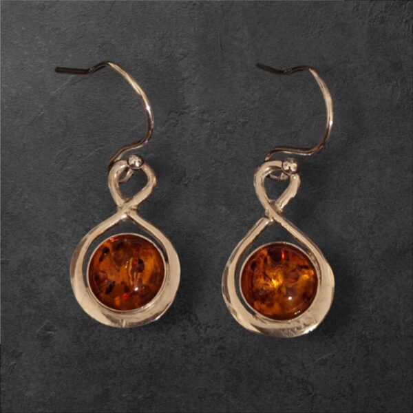 Amber Joy Silver Earrings