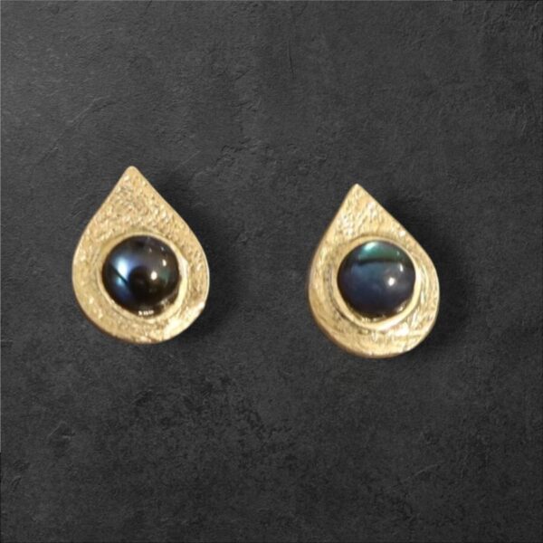 Paua Teardrop Silver Earrings