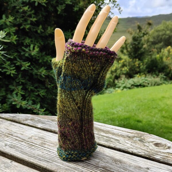 Heather and Moss Fingerless Gloves