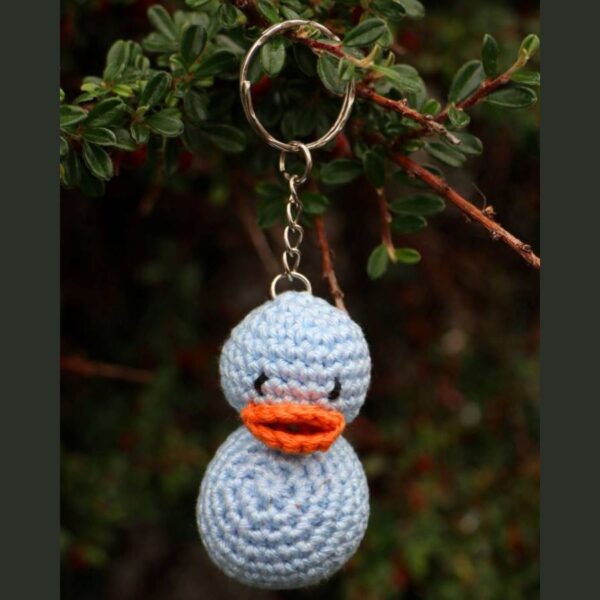 Baby Blue Duck Key Ring