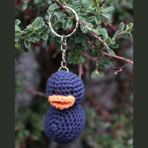Deep Blue Duck Key Ring