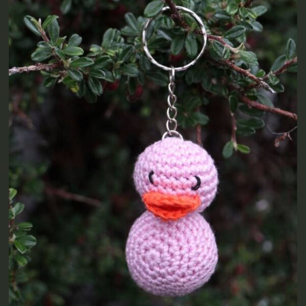 Light Pink Duck Key Ring