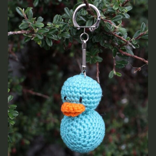 Turquoise Duck Key Ring