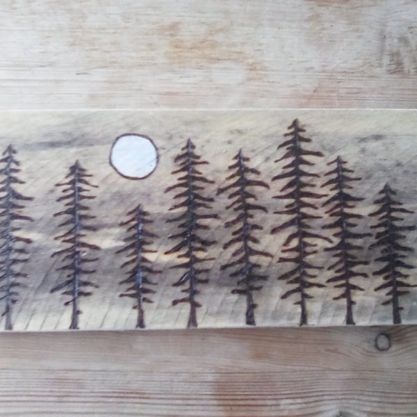 Moonlit Pine Trees - Large