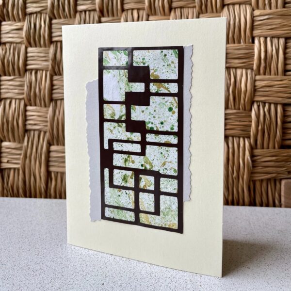 Marbled Window Collage Card