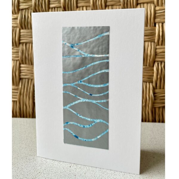 Silver Burn Collage Card