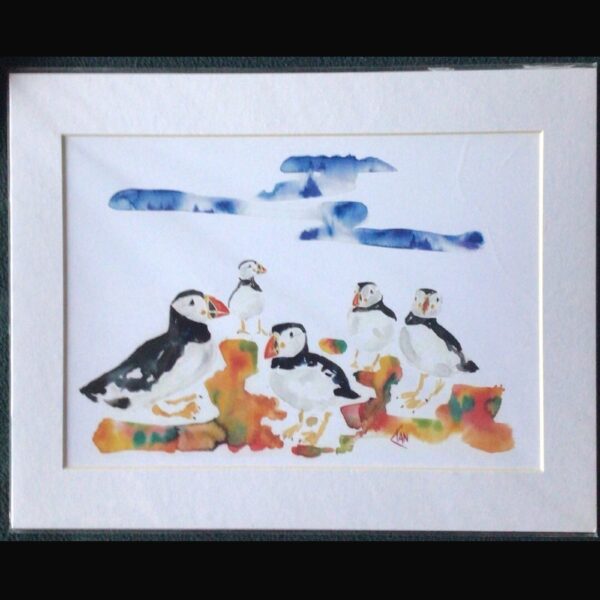 Puffin Group Print