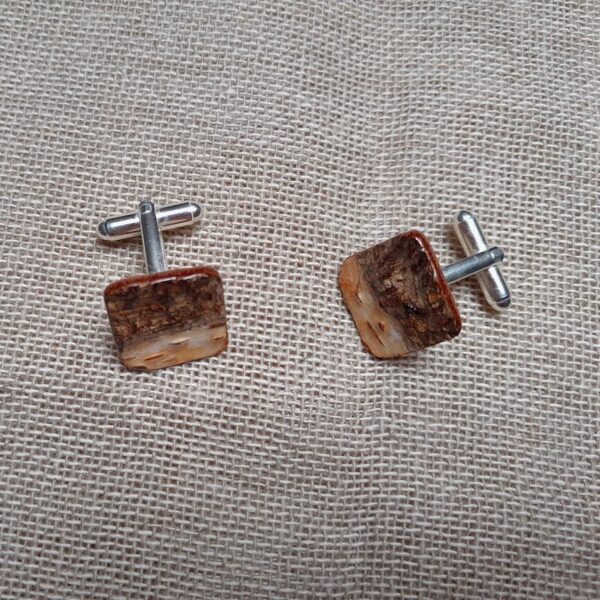 Birch Bark Cufflinks I