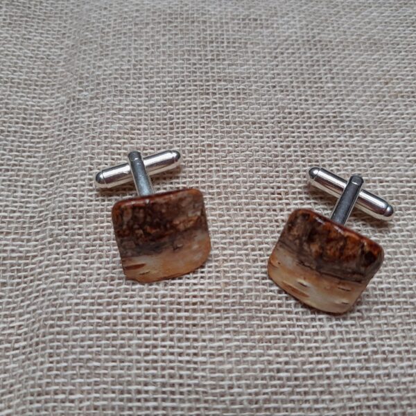 Birch Bark Cufflinks II
