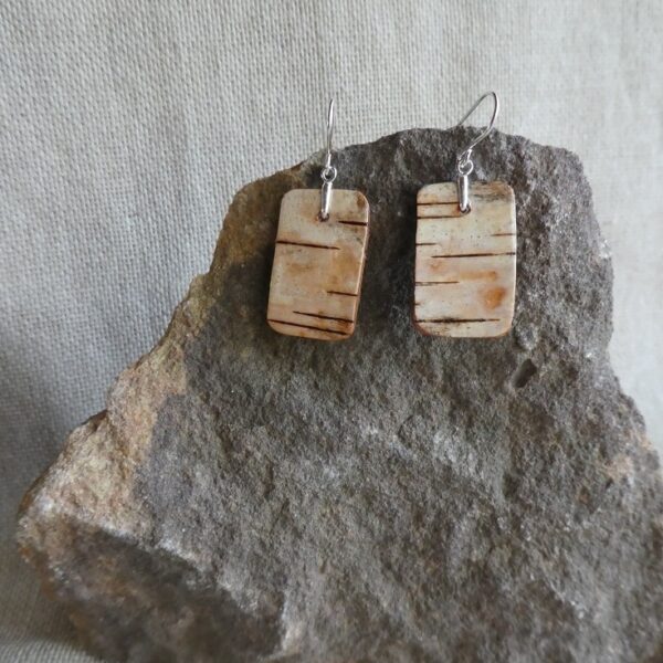 Birch Bark Earrings Light