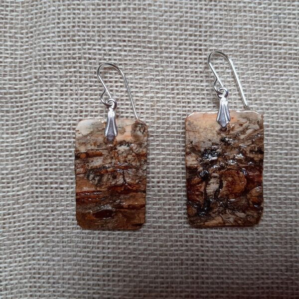 Birch Bark Earrings Gnarled