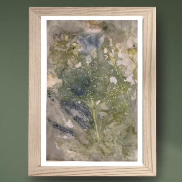 A1 Black Elder Seed Head Eco Print