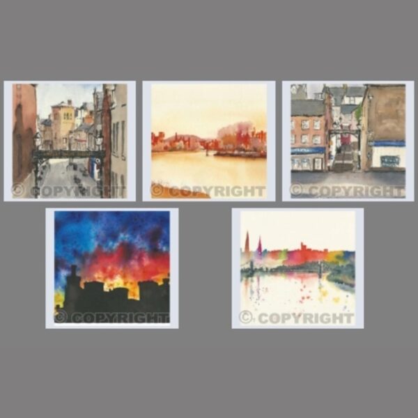 Pack of 5 Square Inverness Cards
