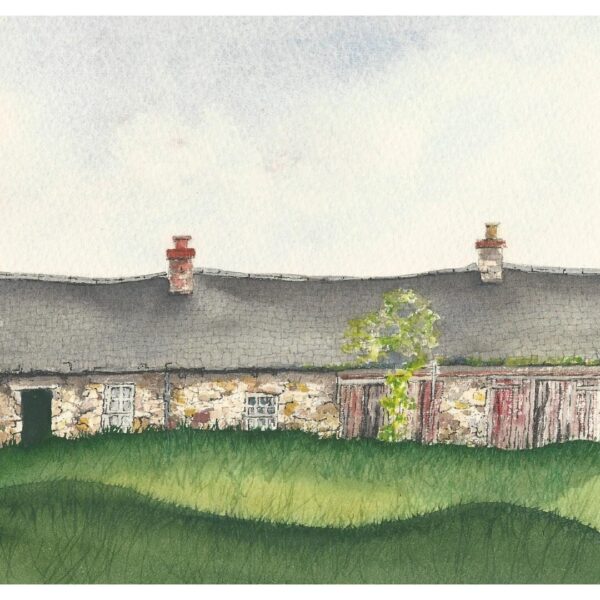 Old Barns at Caputh Painting