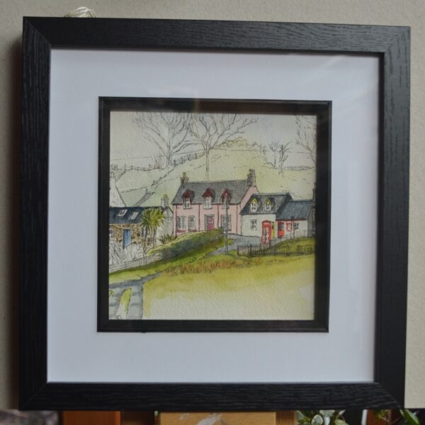 Plockton Pen and Watercolour Painting