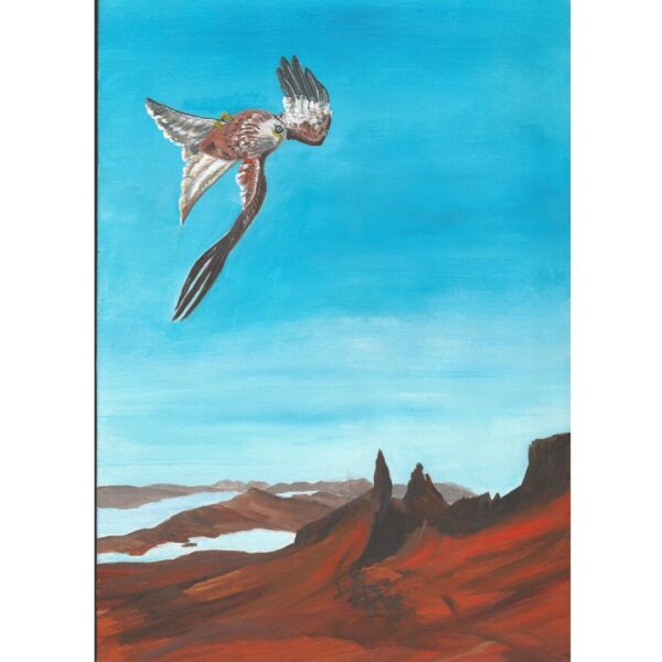 Red Kite over Skye Painting