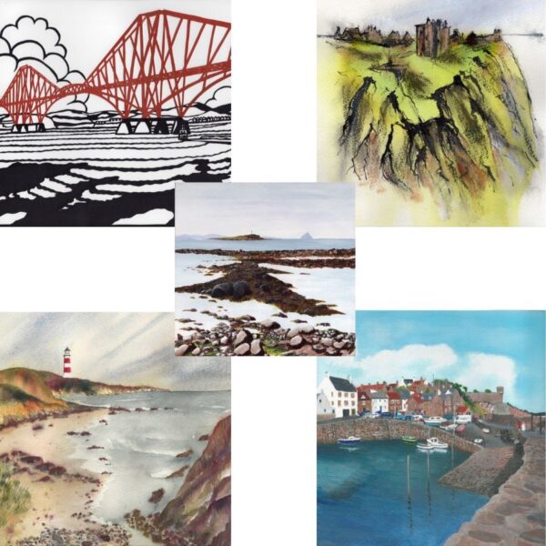 Pack of 5 The Coast of Scotland Cards