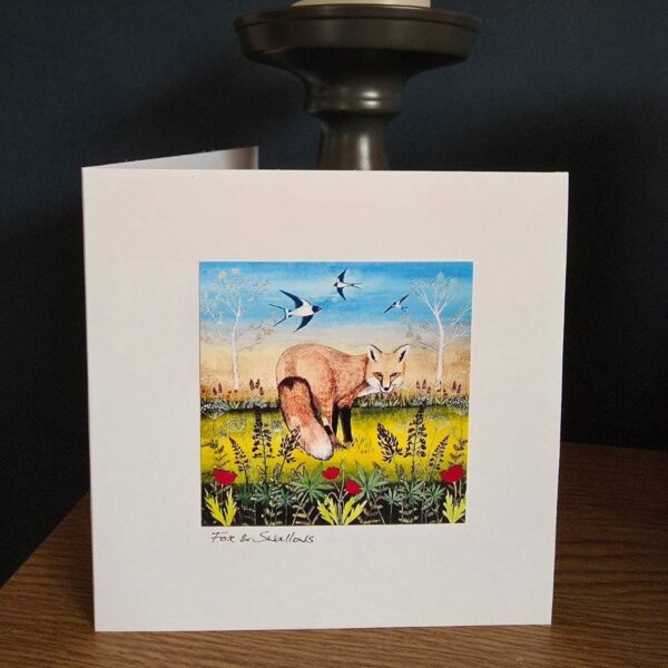 Fox and Swallows Card