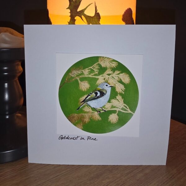 Goldcrest in Pine Card
