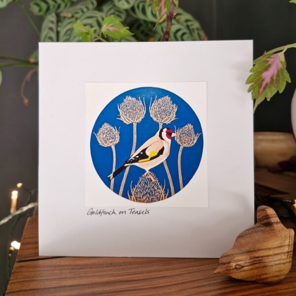 Goldfinch on Teasels Card