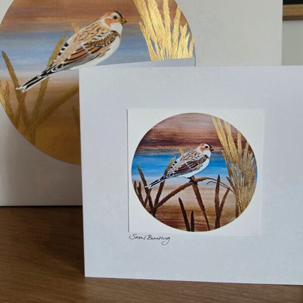 Snow Bunting Christmas Card