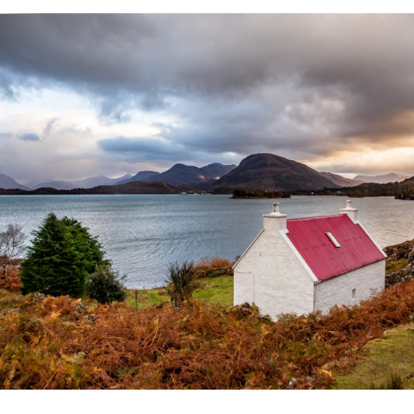 Red Roofed House by Loch Shieldaig