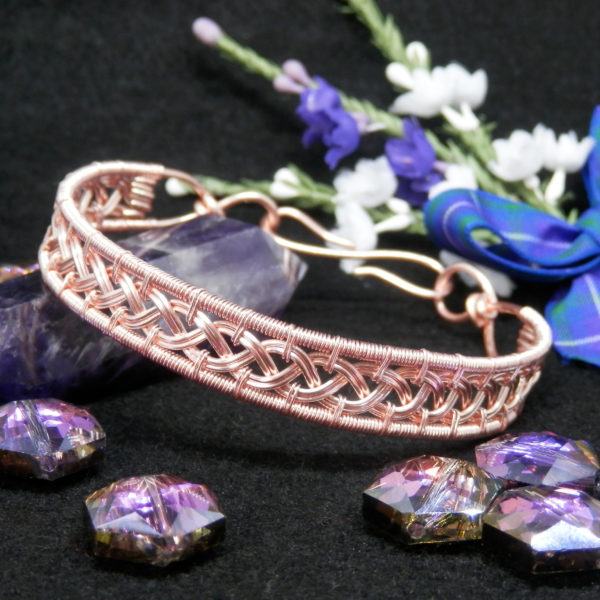 Rose Gold Plated Celtic Weave Bracelet