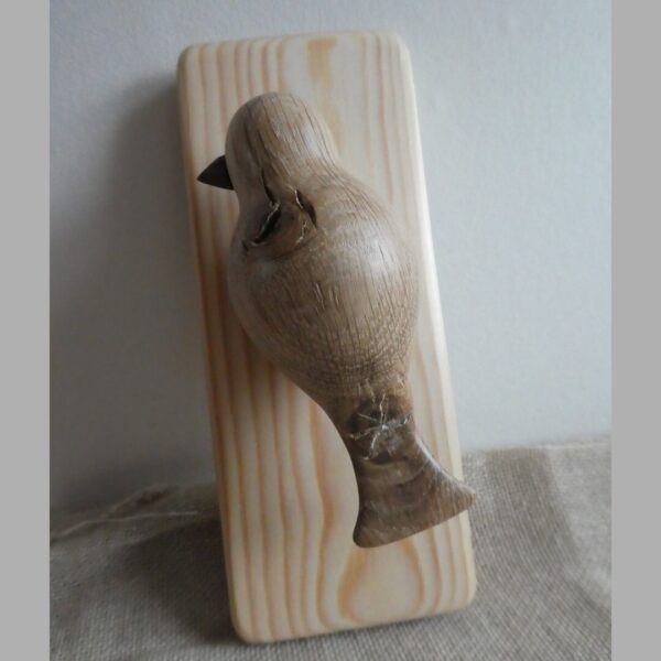Wall Hanging Oak Wood Bird